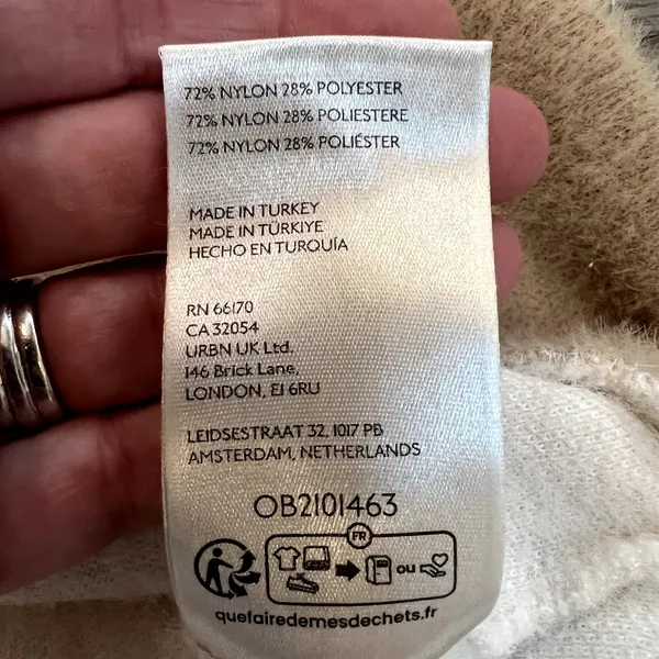 Maeve Anthropologie Cozy Ringer Oversized Sweater Fuzzy Cozy NWOT Small Medium - Image 6