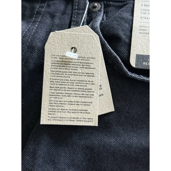 Levis '94 Baggy Jeans Womens 28x31 Black NEW Straight Leg Denim 100% Cotton - Image 5