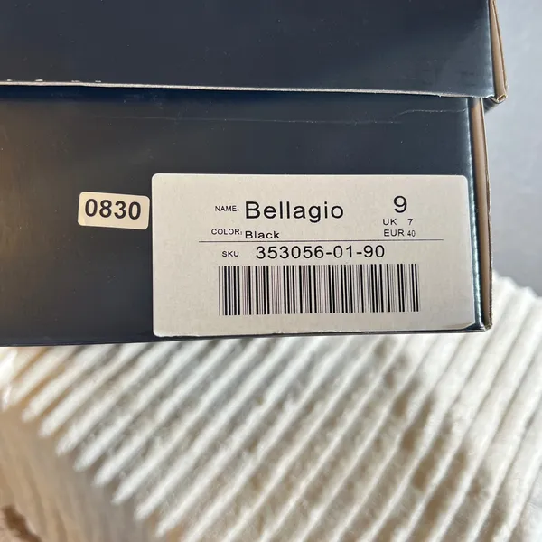 830 | NIB Black Platform Ankle‎ Strap Stiletto Heels Womens 9 - Image 12