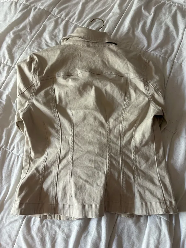 vintage cream jacket Tan - Image 2