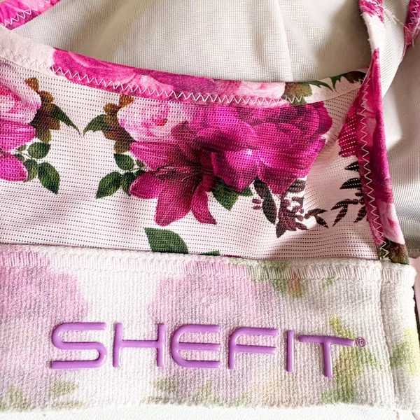 SHEFIT Womens Ultimate Luxe Pink Floral High Impact Posture Sports Bra Size M - Image 4