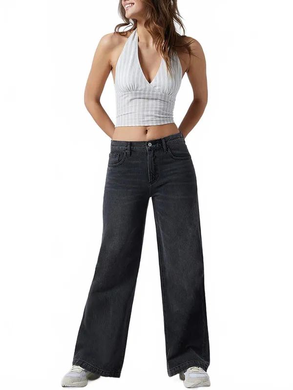 Pacsun Lena Super Baggy Jeans Black Wash Size 25 - Image 7