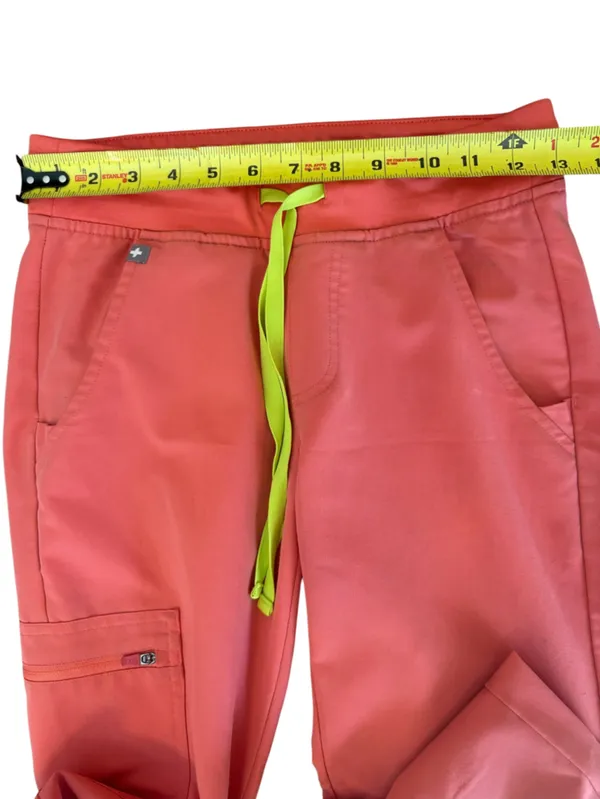 FIGS Zamora Joggers Scrub Bottoms Hot Coral Womens Size XXS Petite. - Image 9