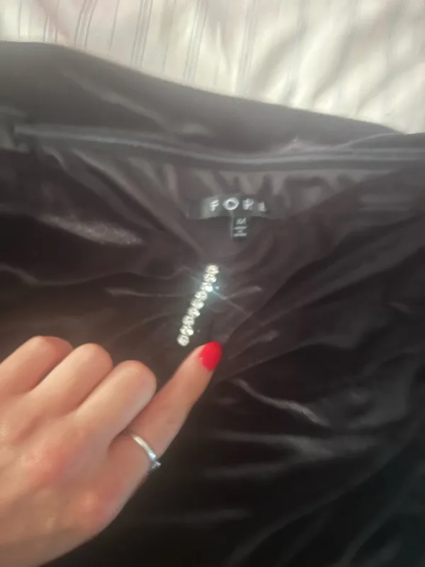 These Three Boutique Velvet off the shoulder shirt - Image 2