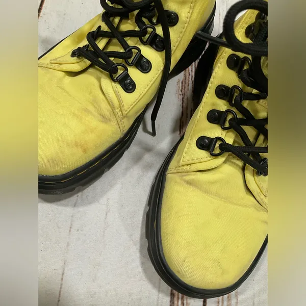 Dr. Martens Combs W‎ Yellow Nylon And Rubber Boots - Image 4