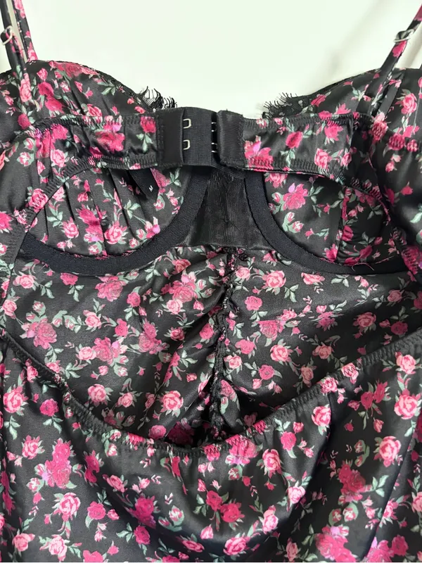 For Love & Lemons Black Floral Fairy Lace Cami Top Cottagecore Romantic Medium - Image 10