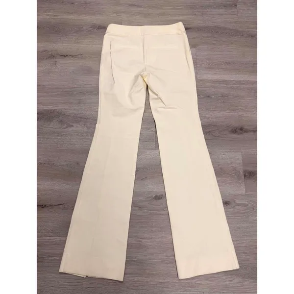 Maeve Slit-Hem Flare Trousers in Soft White Size 8 - Image 6
