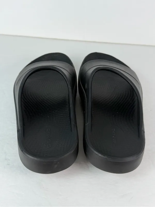 OOFOS OOahh Sport Slide Sandals Women’s 7 Men’s 5 Black Recovery Comfort EU 38 - Image 3