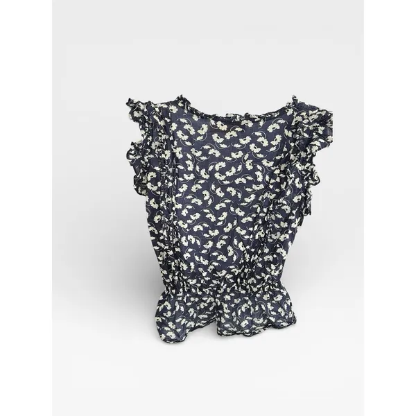 Polo Ralph Lauren Blue Floral Blouse Size 8 - Image 7