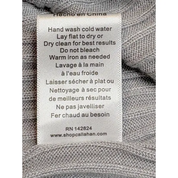 Revolve Callahan‎ Knitwear Dress Perfectly Pale Gray Rib Sleeveless Midi Medium - Image 8