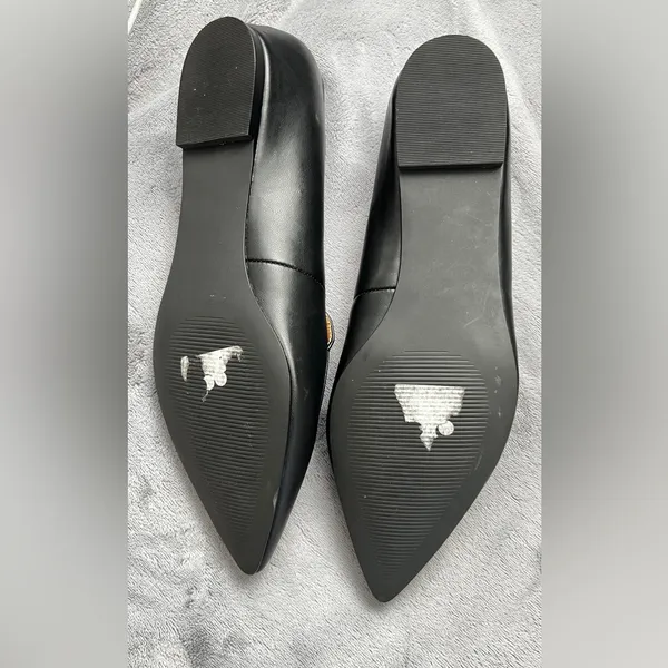 Nordstrom Rack NEW Black Faux Leather Loafers SIZE 9 - Image 5