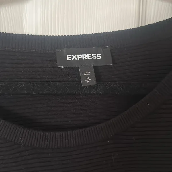 Adorable black with gold Detail sweater express size medium - Image 2