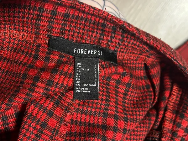 Forever 21 Red Plaid Pants - Image 2