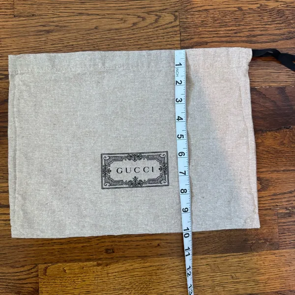 GUCCI Drawstring Dustbag Small Tan‎ and Black - Image 8