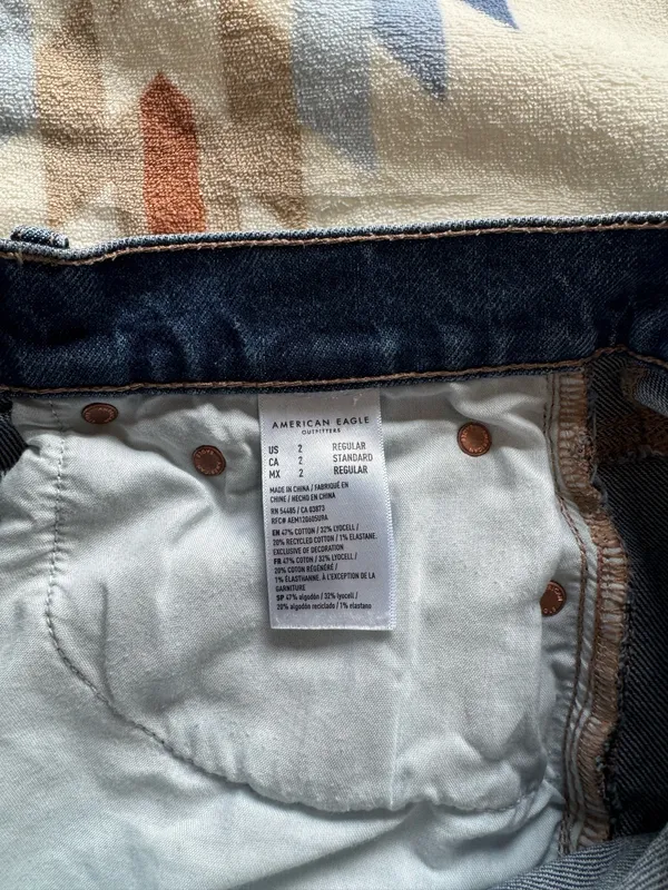 American Eagle Jeans Stretch Cuffed Stovepipe Jeans - Image 4