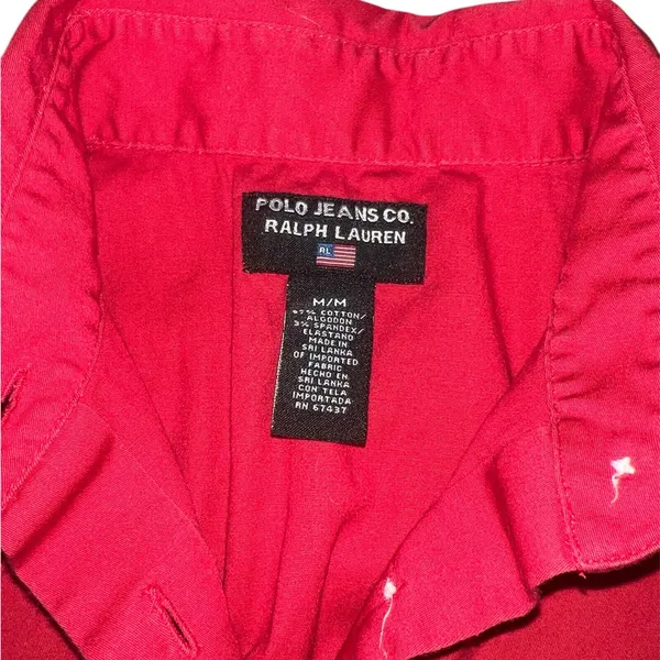 Polo by Ralph Lauren Red Sleeveless Button-Down Shirt - Image 2