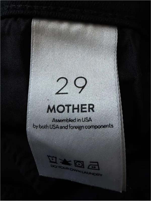 Mother Denim The Rascal Ankle Fray Cropped Straight Jeans in Guilty As Sin Sz 29 - Image 9