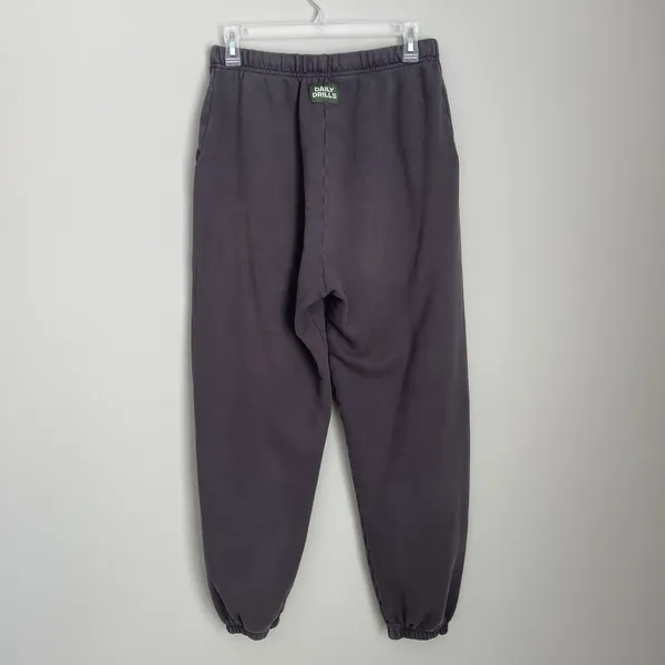 Daily Drills Size XS S Gray Drawstring Sweat Pants Lounge Cozy - Image 6
