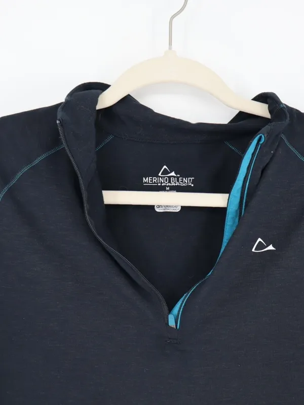 Paradox Merino Blend Base Layer Women’s M Black 1/4 Zip DriRelease Wool Blend - Image 4