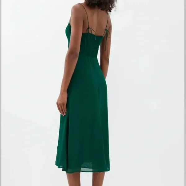 Reformation Juliette Dress Green 4 - Image 2