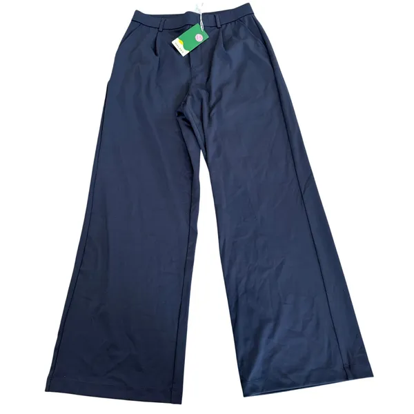 Halara High Waist Straight Leg Work Pants Stretch Comfort Midnight Blue L Reg - Image 3