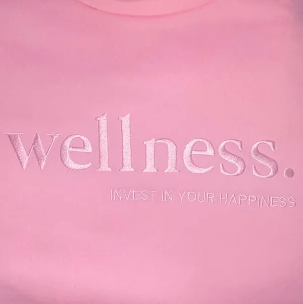 baby pink oversized sweatshirt wellness - Image 3