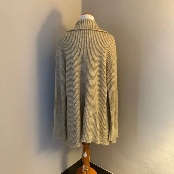 Judy Blue Chunky Knit‎ Open Front Cardigan Sweater Beige Wool Blend Medium/Large - Image 3