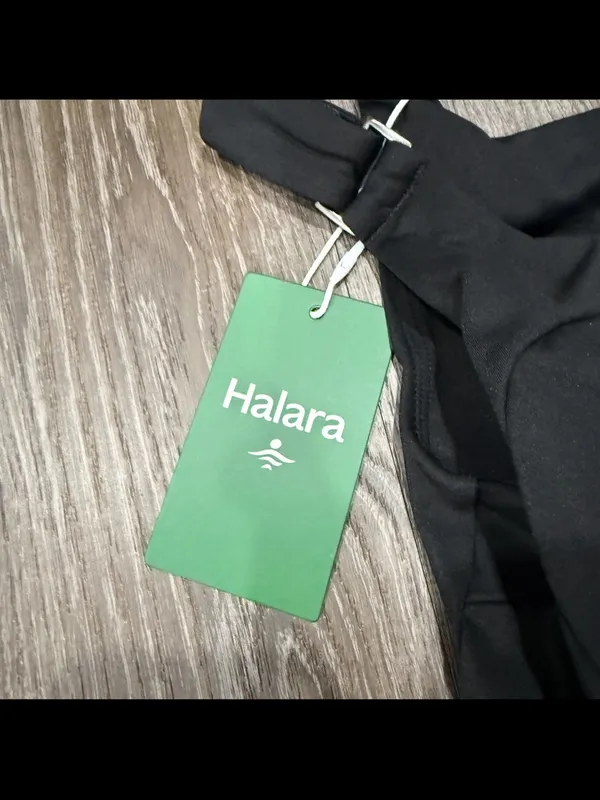 NWT Halara Black Asymmetrical Swim Top - Image 5
