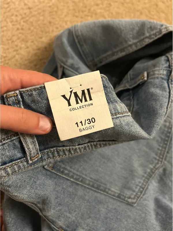 E288 ymi 11/30 baggy pants extra wide comfy jeans new - Image 3