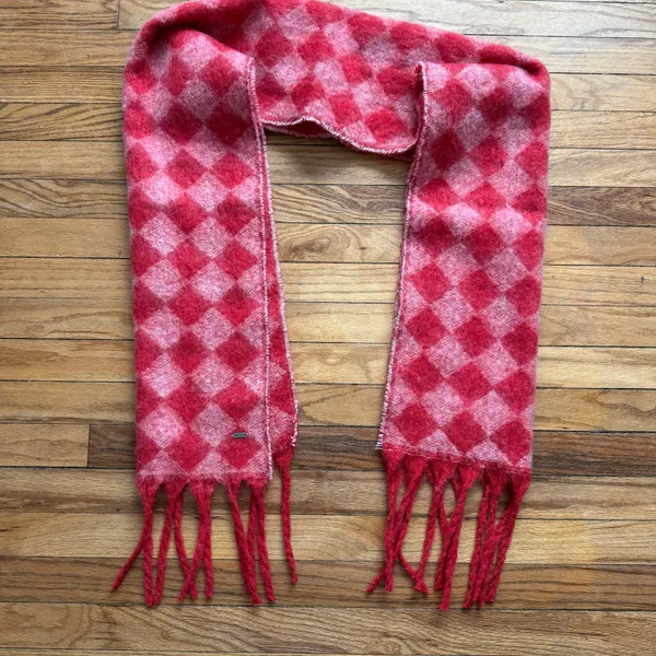 Checkered Scarf Red - Image 6