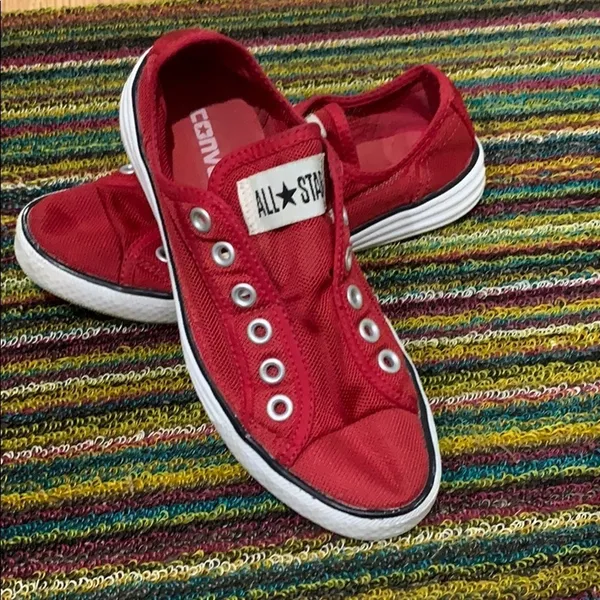 Converse Chuck It Red Mesh Slip on sneakers size 6 - Image 7