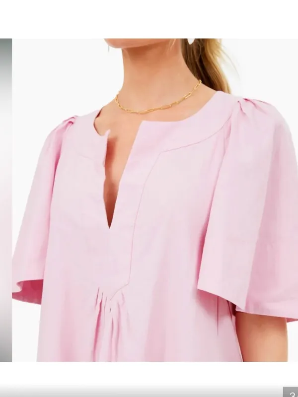 Tuckernuck Pomander Place Finley Flutter Sleeve Mauve Pink Mini Dress Size XS - Image 8