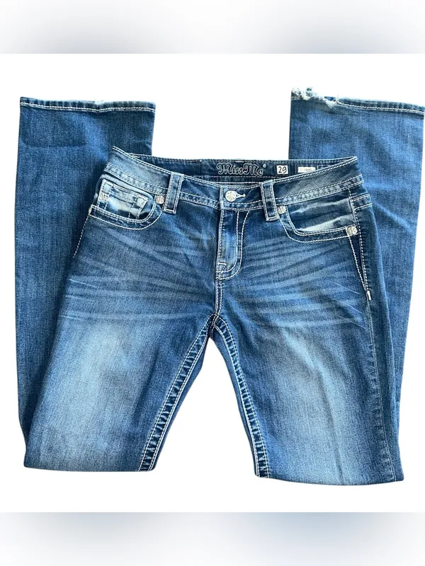 Miss Me Western Floral Border Bootcut Jeans! - Image 5
