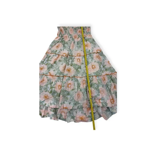 Free People NWT Green 100% Cotton Midi Dress Size XL Made In India - Image 10