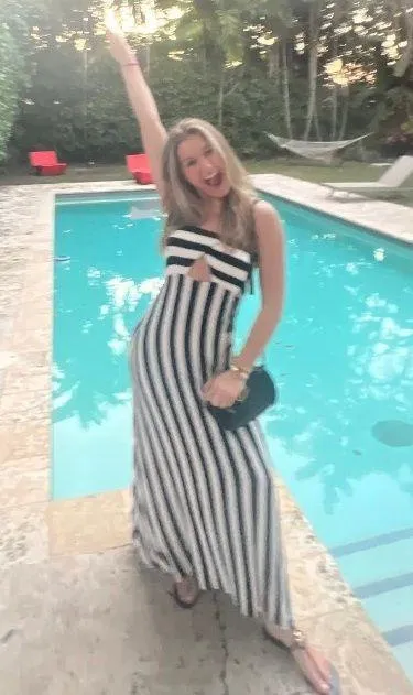 black and white maxi dress - Image 2