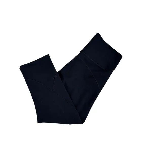 Lululemon In Movement Crop Navy Blue Athletic Leggings Everlux 19" Size 8 - Image 4