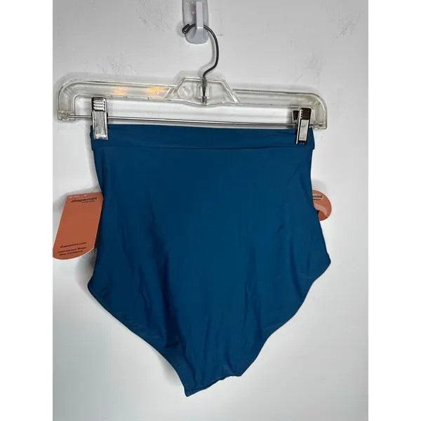 Shapermint Essentials High Waisted Control Bikini Bottom Blue Size S NWT - Image 8