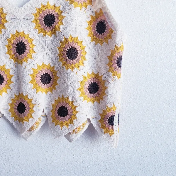 Altar'd State Crochet Sunflower Cropped Tank Top - Image 4