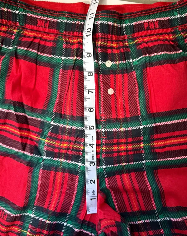Victoria’s Secret PINK Pajama Pants Red Tartan Plaid Sleepwear - Image 9