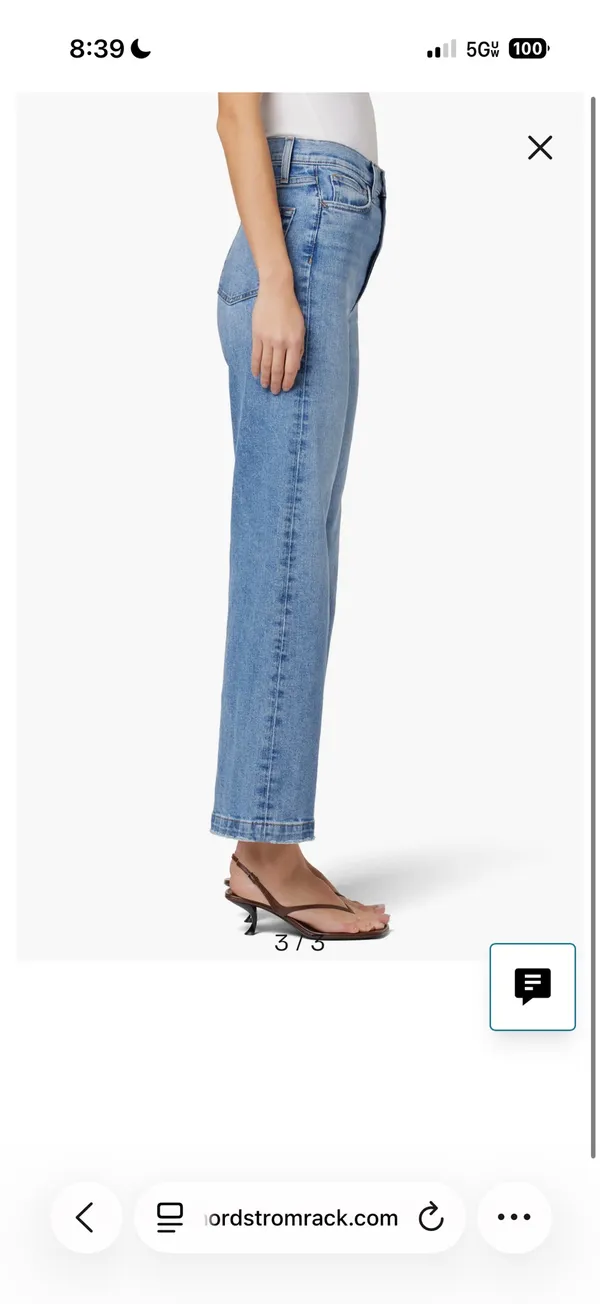 Joe’s High Rise Wide Leg Ankle Crop Jeans - Image 3