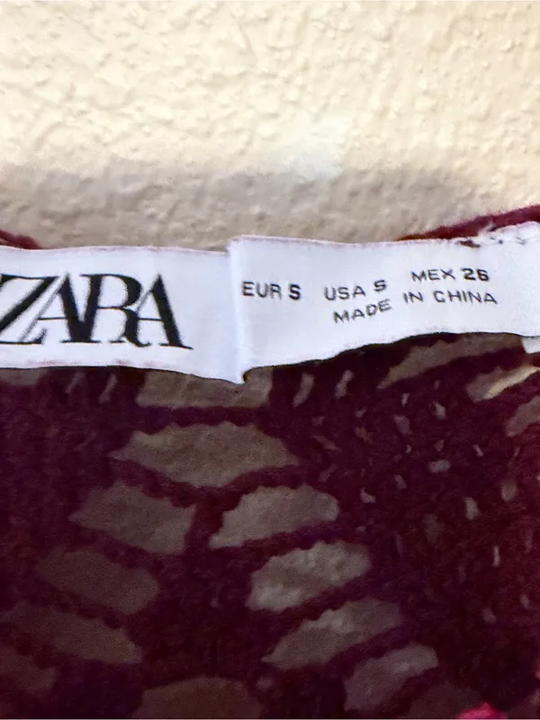 Zara Crotchet Knit Sweater Vest Size Small - Image 4