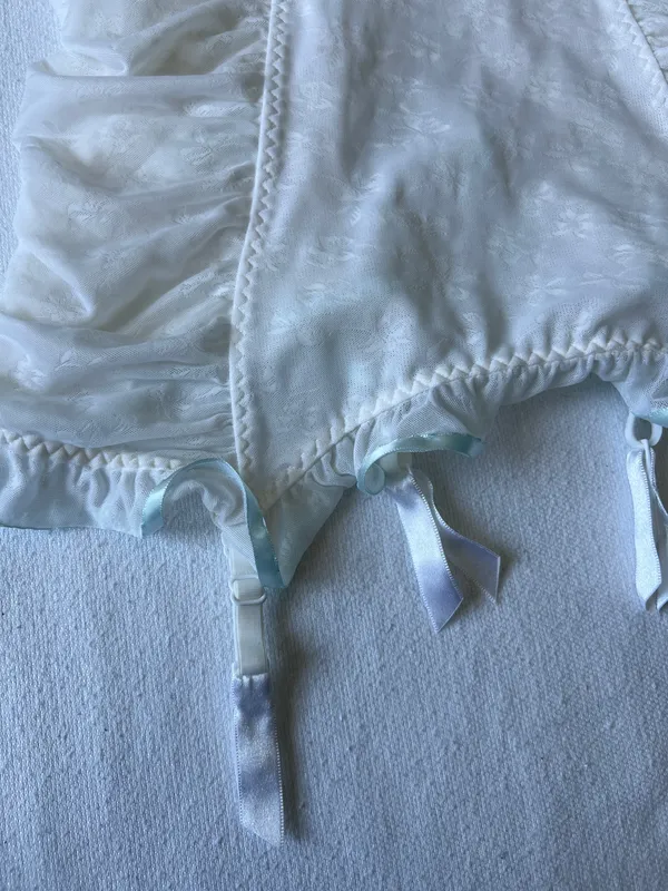 Victorias Secret White Lace Frilly Sheer Babydoll Mini Dress - 34B - Image 4