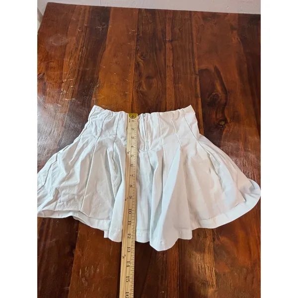 Altar'd State White‎ Pleated Mini Skort High Waisted H1373W016JI Size S - Image 6
