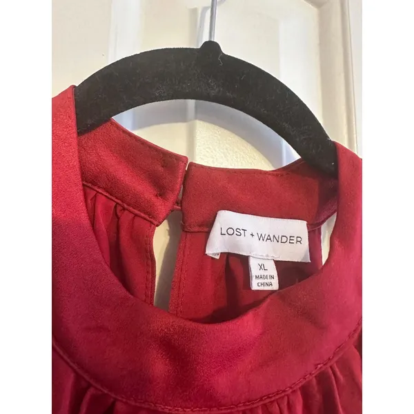 Lost + Wander Fleur Halter Maxi Dress‎ in burgundy XL - Image 7