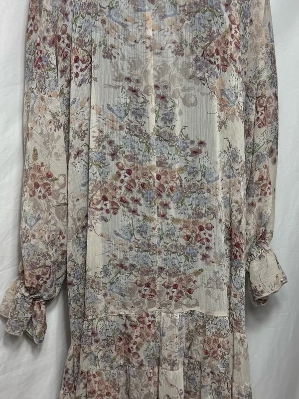 VICI Women's Sheer Floral Maxi Dress Tiered Ruffle Boho Long Sleeve cottagecore - Image 9