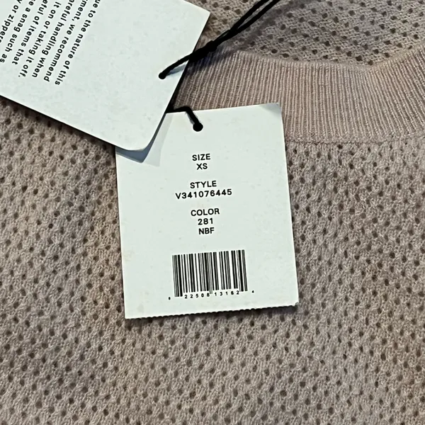 NWT VINCE Cashmere Wool Chiffon Trim Sleeveless Sweater - Image 4