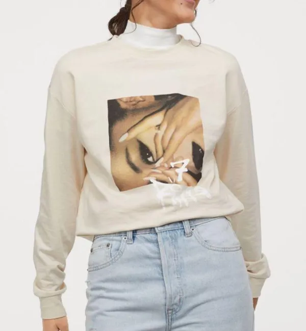 H&M Ariana Grande 7 Rings Long-sleeved Sweatshirt - Image 2