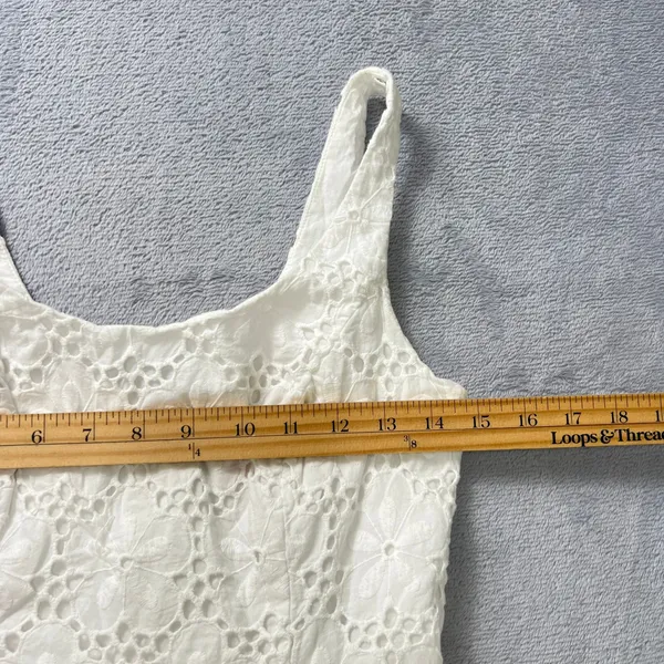 Lilly Pulitzer Calhoun Scoop‎ Neck Resort White Charleston Eyelet Dress Size 0 - Image 6