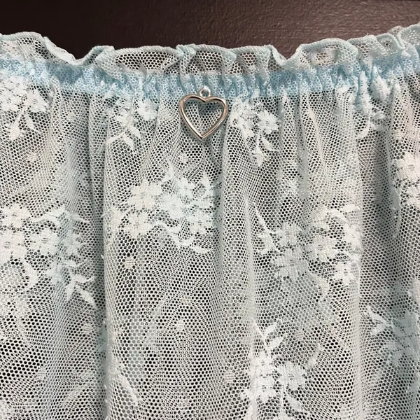 COLSIE Women’s Light Blue Sheer Lace Mini Skirt Cover Up Sz L NWT - Image 3