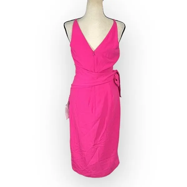 Dress the Population Kiara Cocktail Dress Women's Small Pink Side Bow Body-Con - Image 5